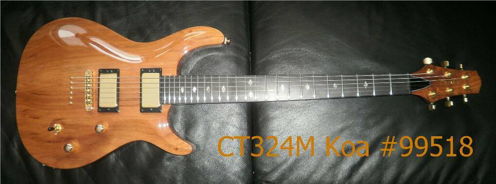 01/2011 : CT324M Koa, Abalone Diamond Inlays, Gold HW, Now with gold covered SM22SD/V